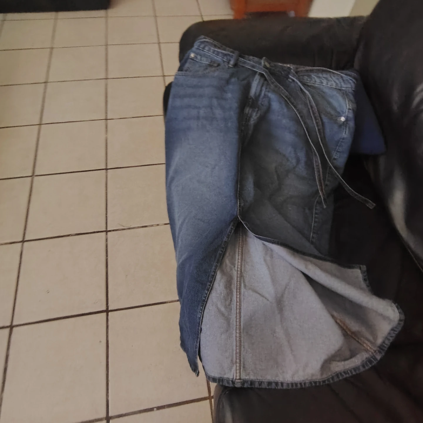 Denim Skirt with Slit - photo 2