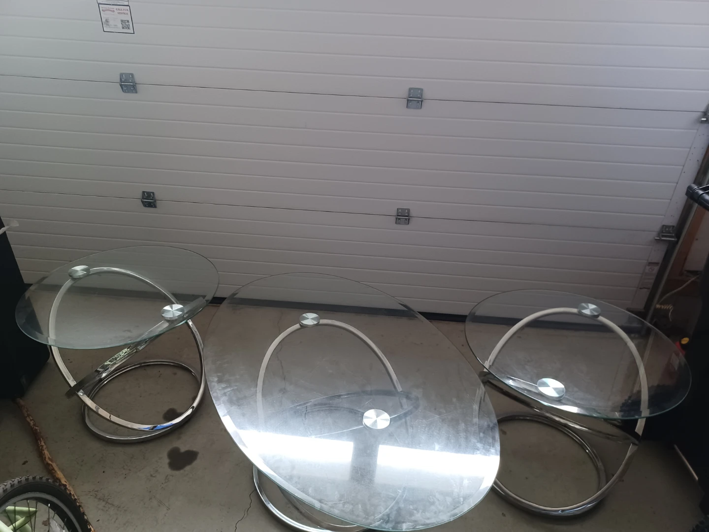 Glass and Chrome Nesting Tables - photo 2