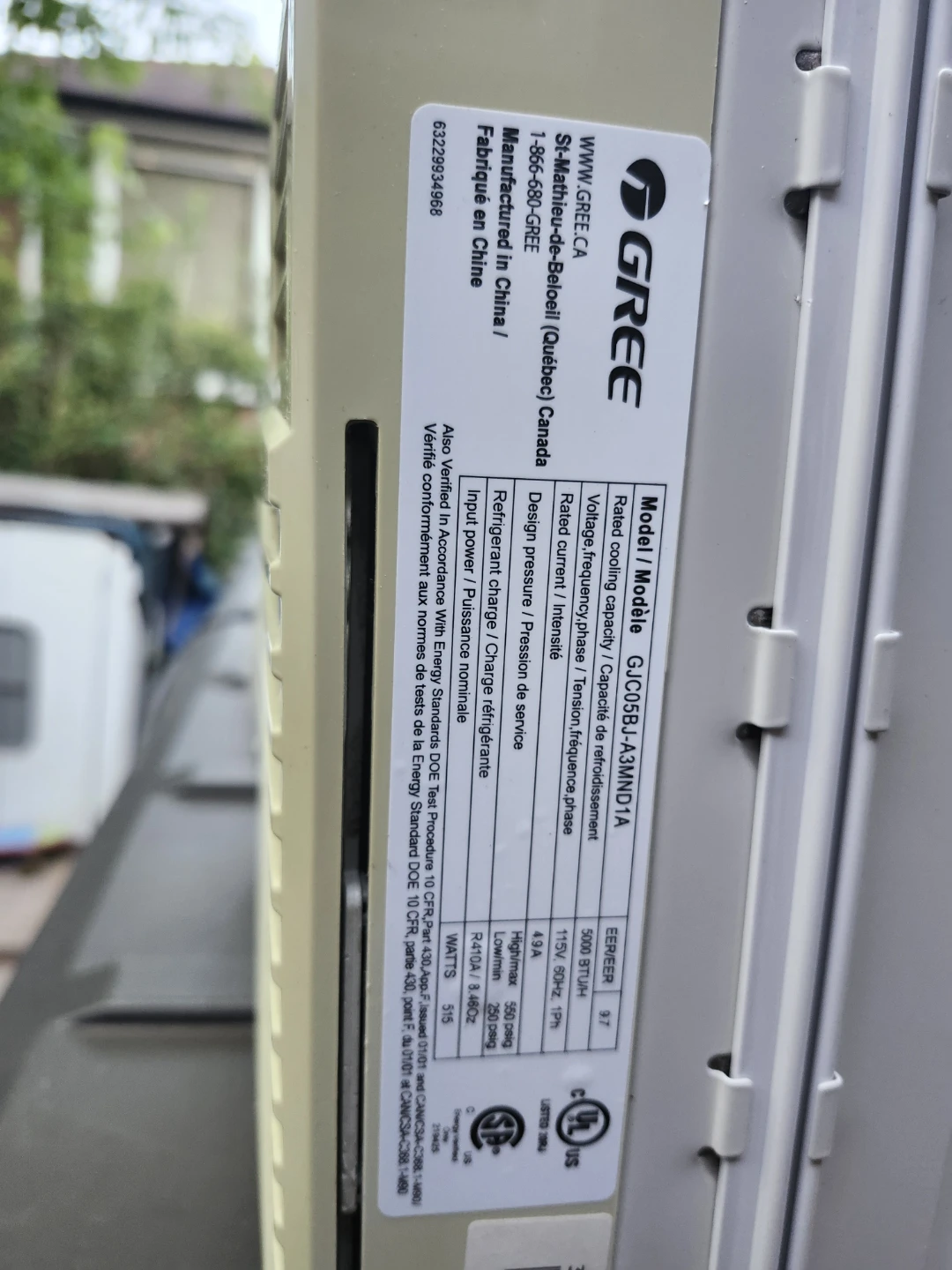 Gree Window Air Conditioner 5000 BTU with window kit - photo 5