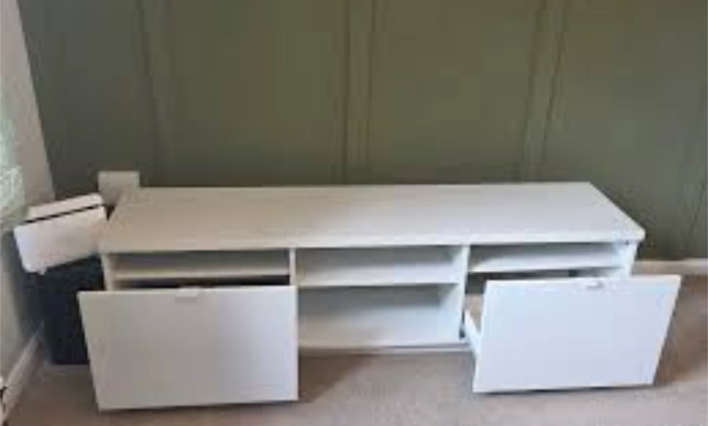 IKEA White Media Console / TV Stand - photo 3