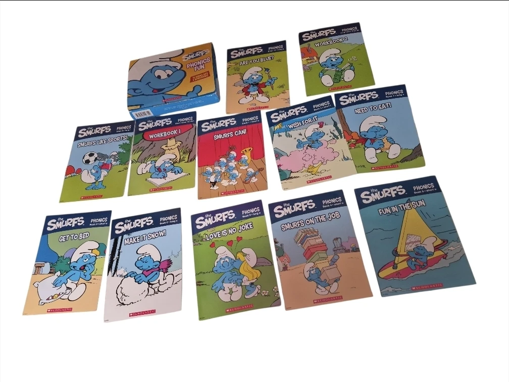 The Smurfs Phonics Fun Book Set with 10 Books & 2 Workbooks
