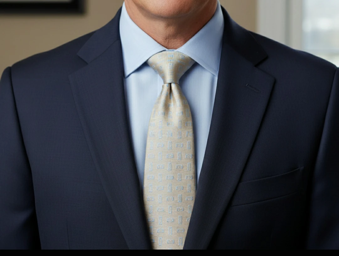 Men's Geometric Pattern Tie - photo 2