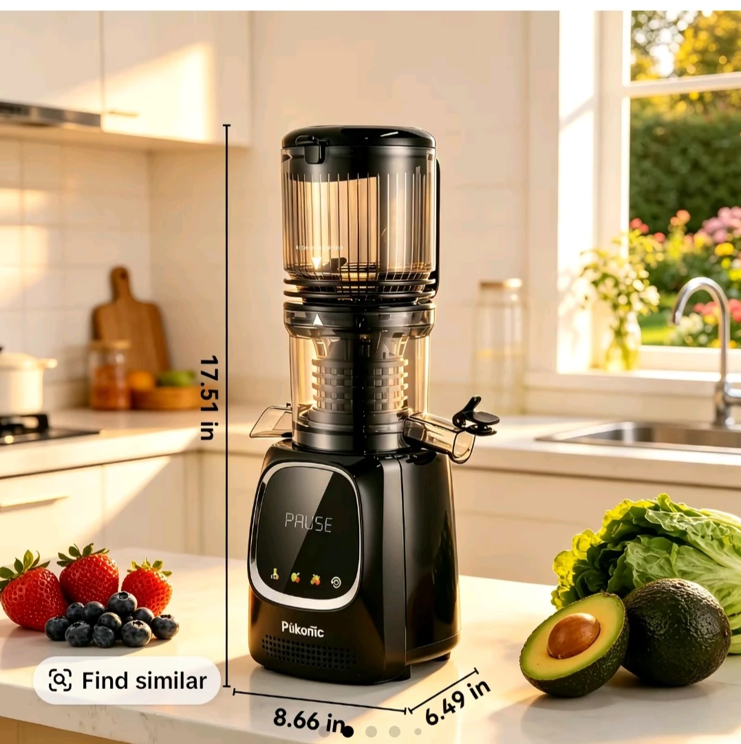 SUSTEAS Cold Press Juicer, Large Inlet, Large Capacity, - photo 3