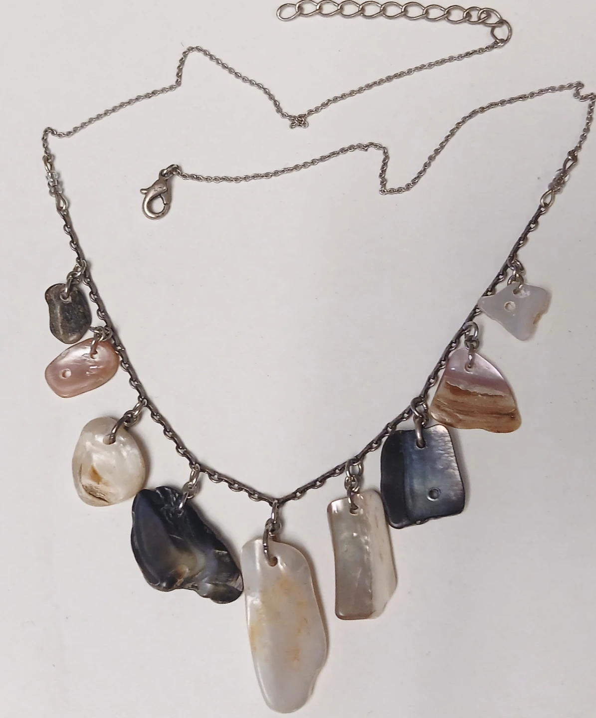 Silver-tone Necklace with Shell Charms - photo 4