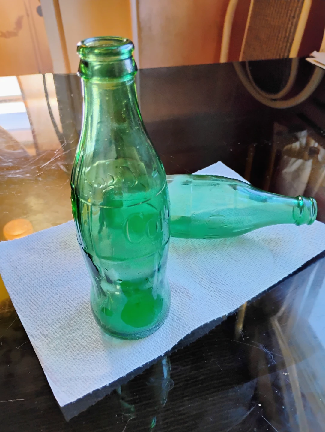 Vintage Green Coca Cola Bottles - exact year unknown - photo 2