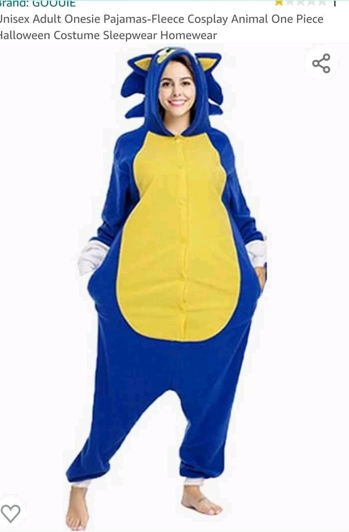 Unisex Adult Sonic the Hedgehog Onesie Pajamas - photo 3