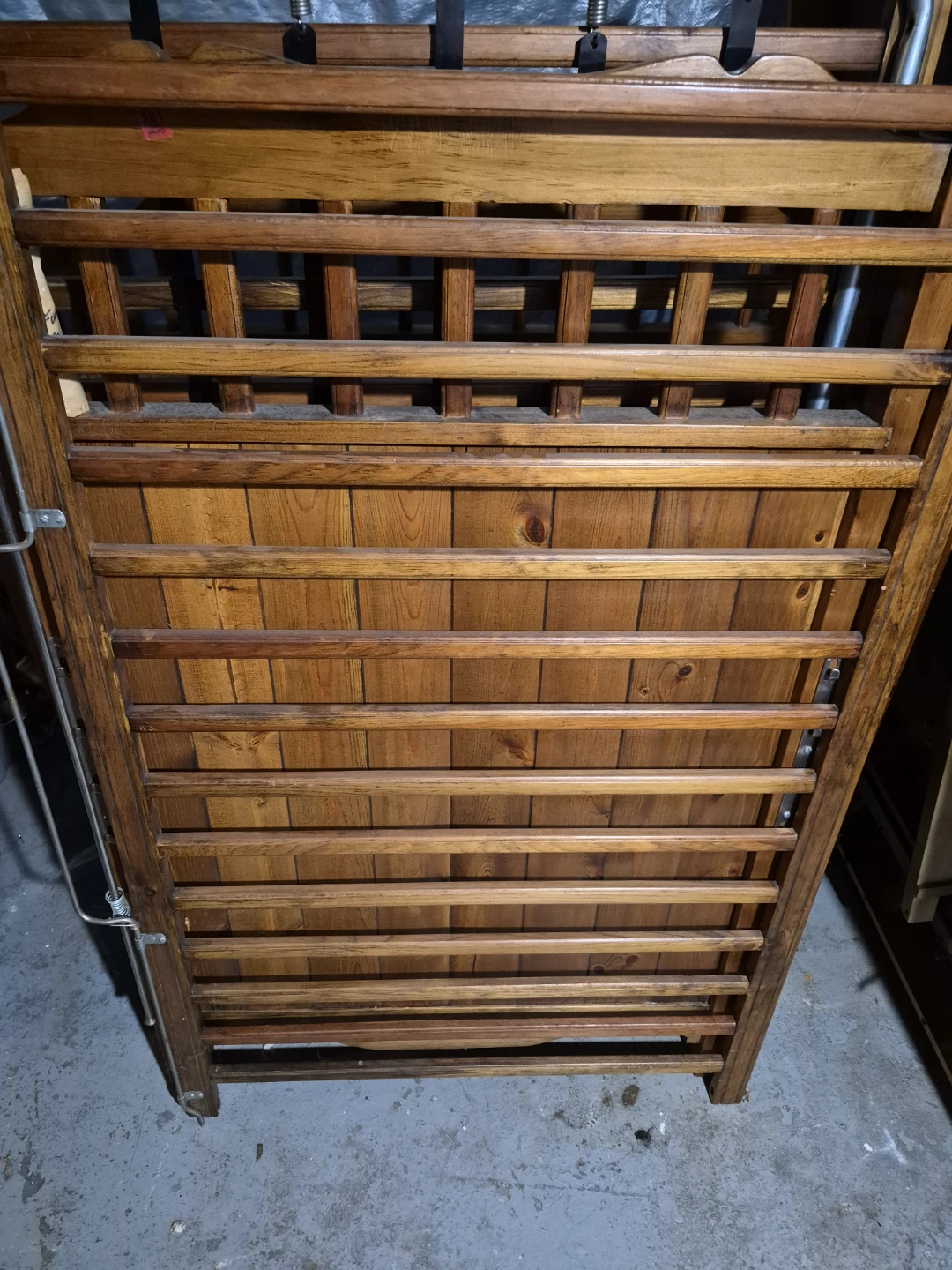Vintage handmade Wooden Baby Crib with Changing Station - photo 3