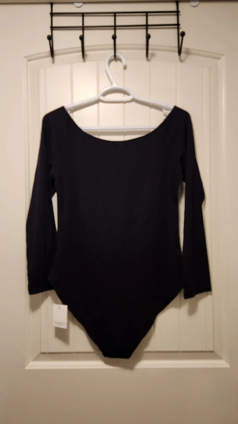 Mangopop Collection Black Long Sleeve Bodysuit - Size L - photo 3