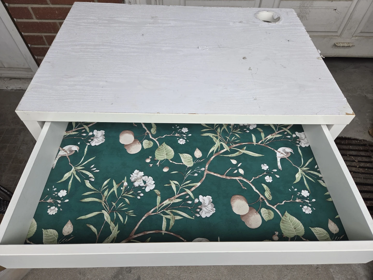 White Desk with Drawer (Ikea) - photo 2