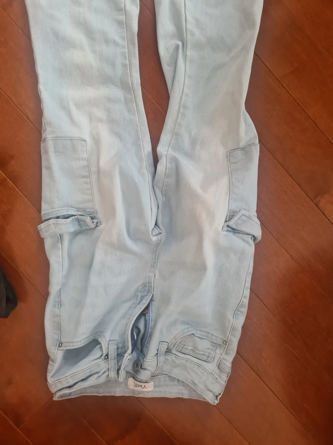 Light Wash Cargo Jeans