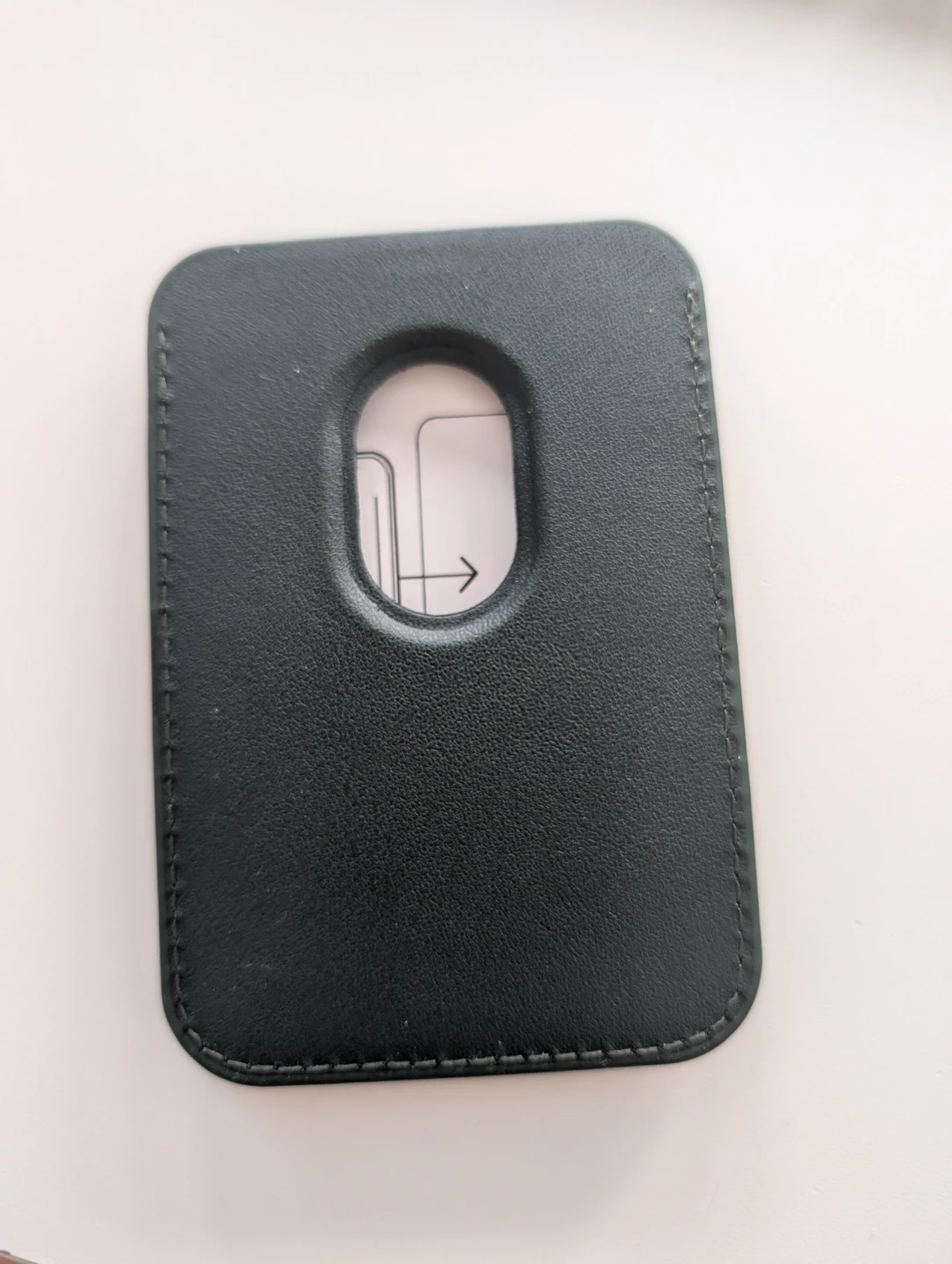 Wealthsimple Dark Green Leather Card Holder with Ring - photo 2