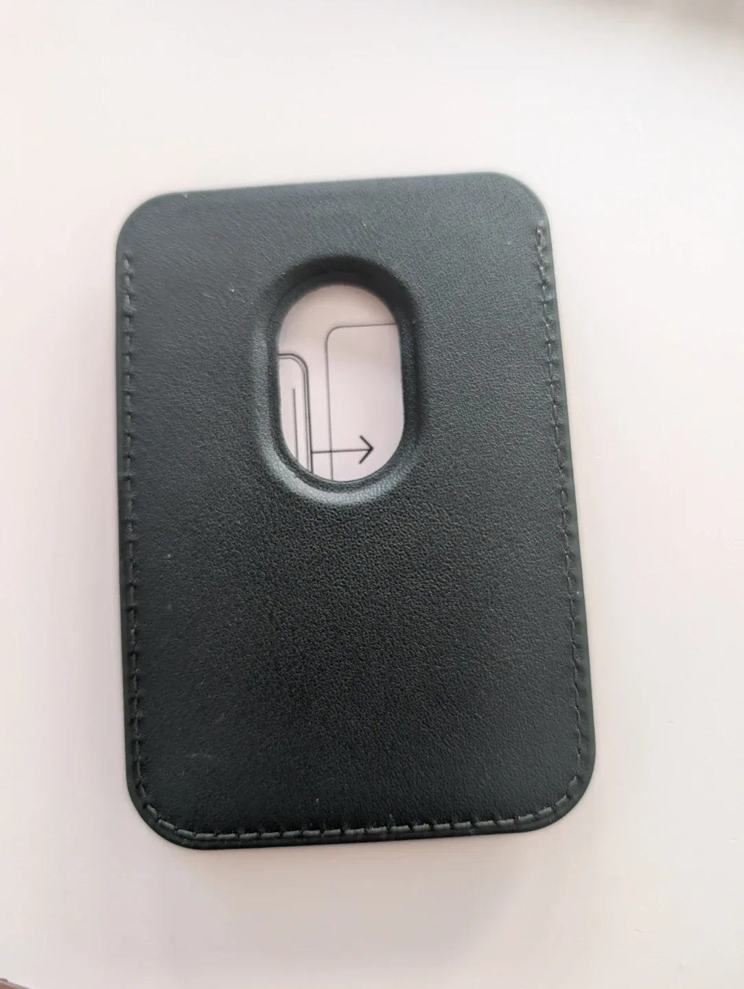Wealthsimple Dark Green Leather Card Holder with Ring - photo 2