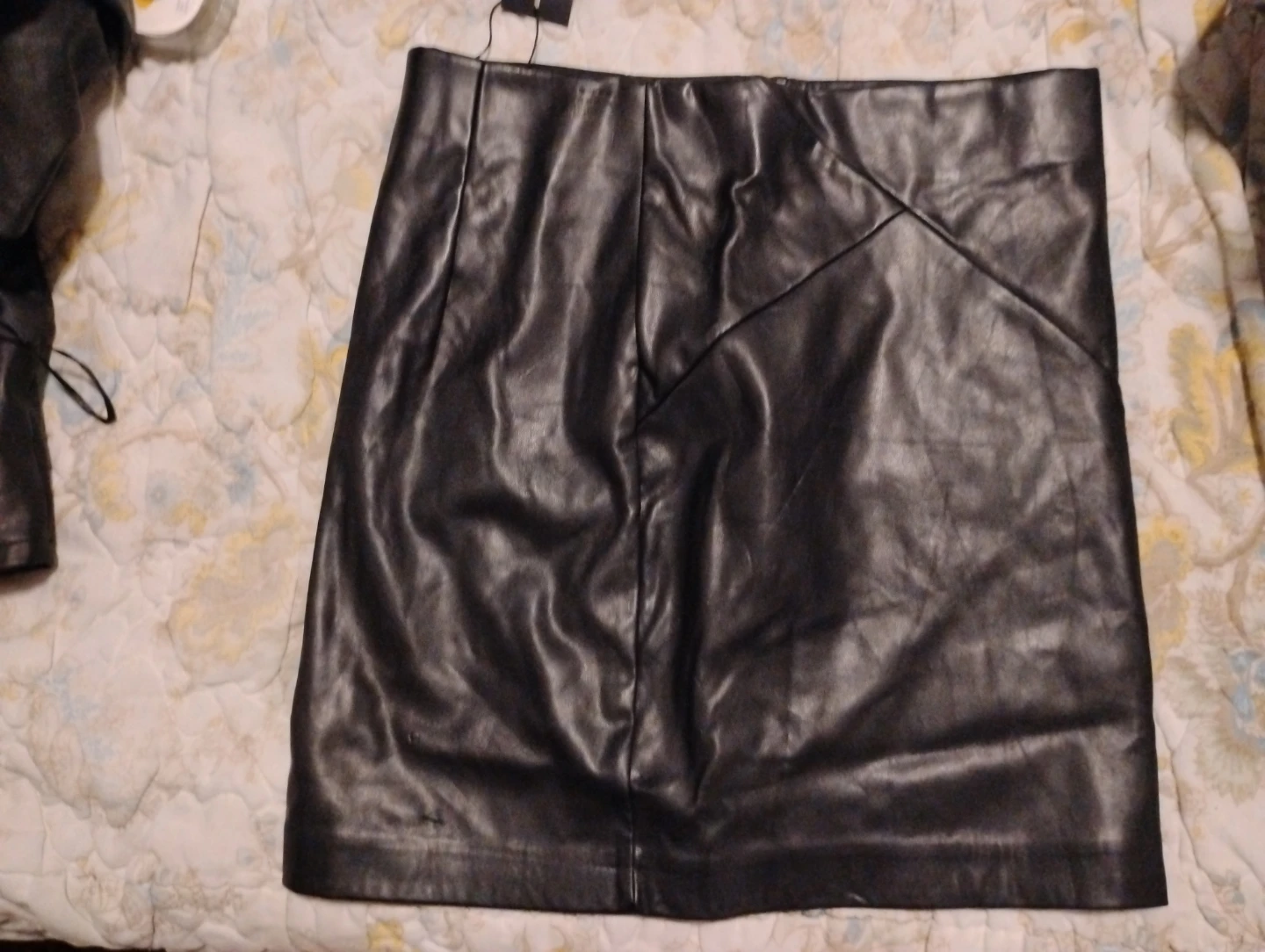 Dynamite Faux Leather Mini Skirt - Black