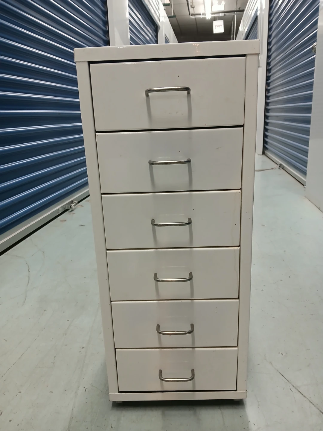 White 6-Drawer Metal Filing Cabinet