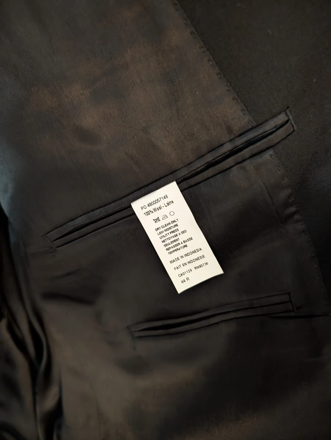 Calvin Klein 44R Black Wool Suit - photo 2