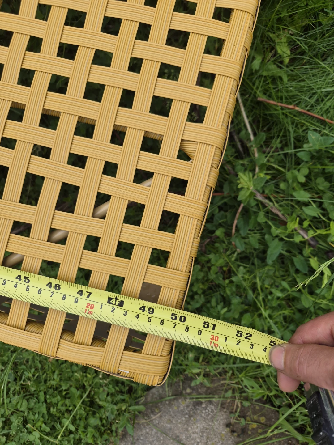 Yellow Woven Coffee Table - photo 3