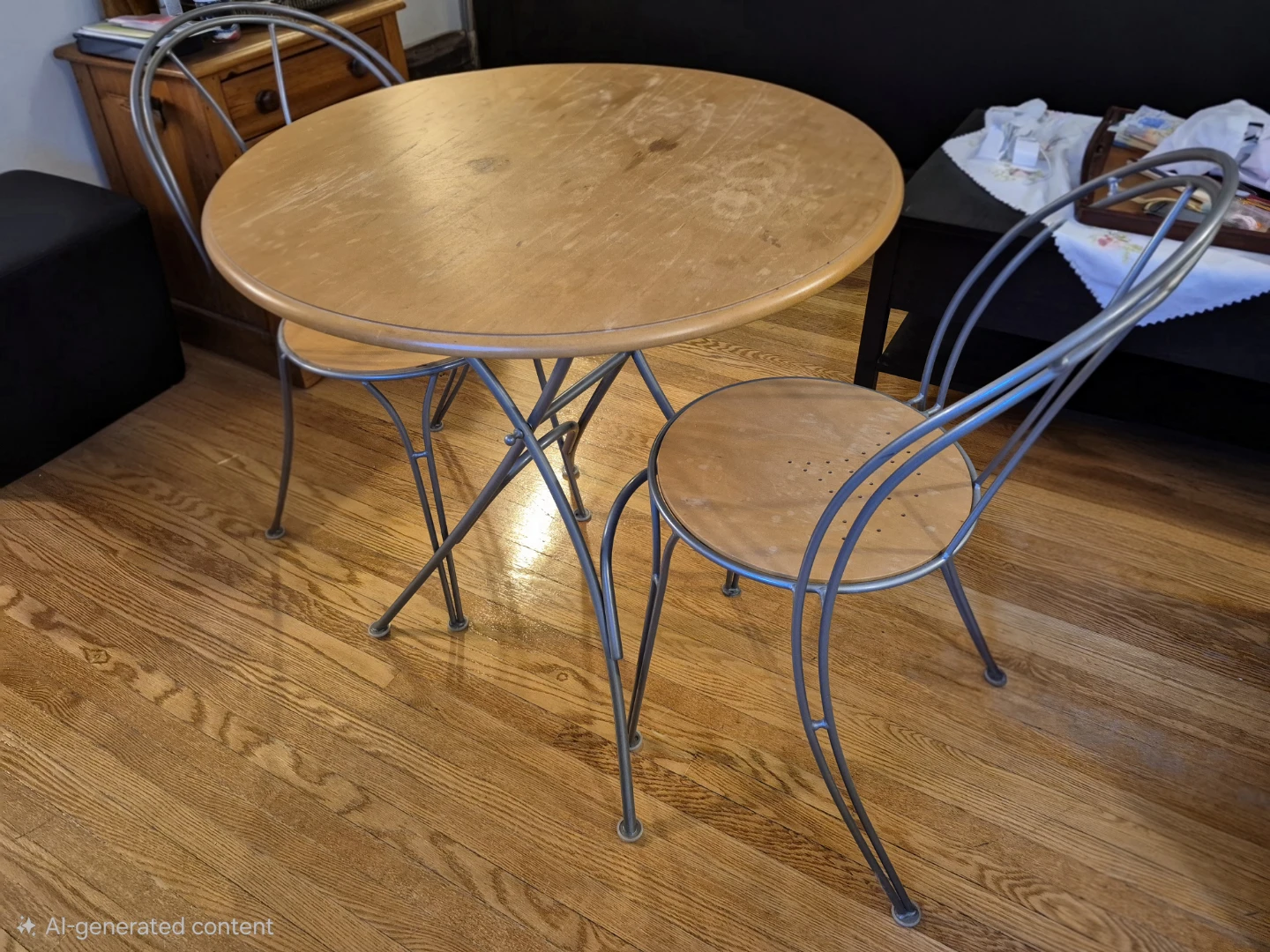 MUST SELL (MOVING): Round Bistro Table and Chairs Set