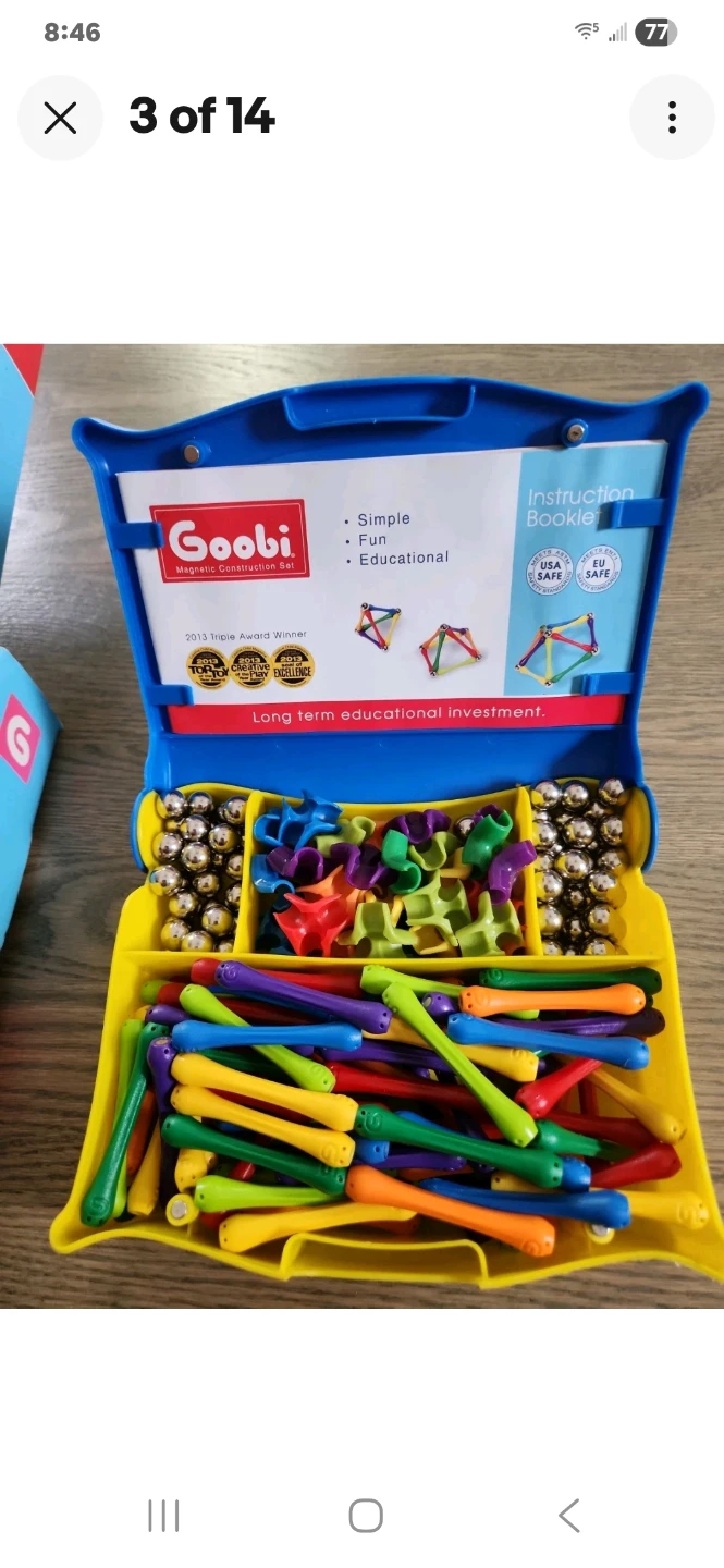 Goobi 180 Piece Magnetic Construction Set Ages 3+ STEM Toy 🚀 - photo 2