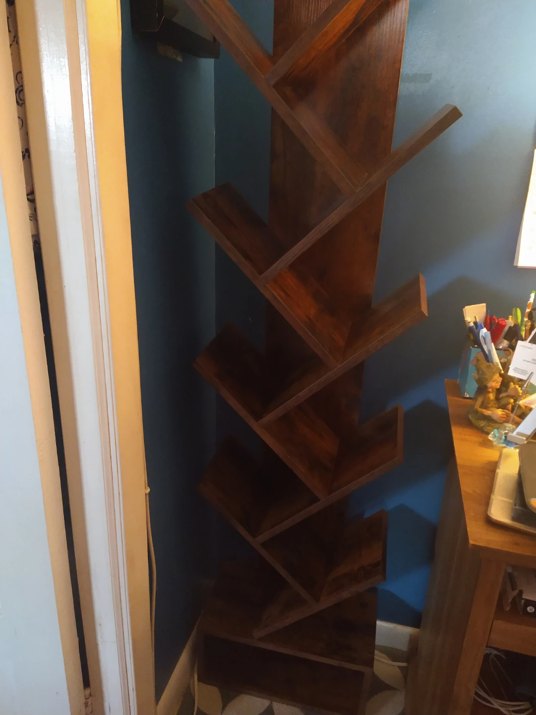 Tall Wood Tree Bookshelf