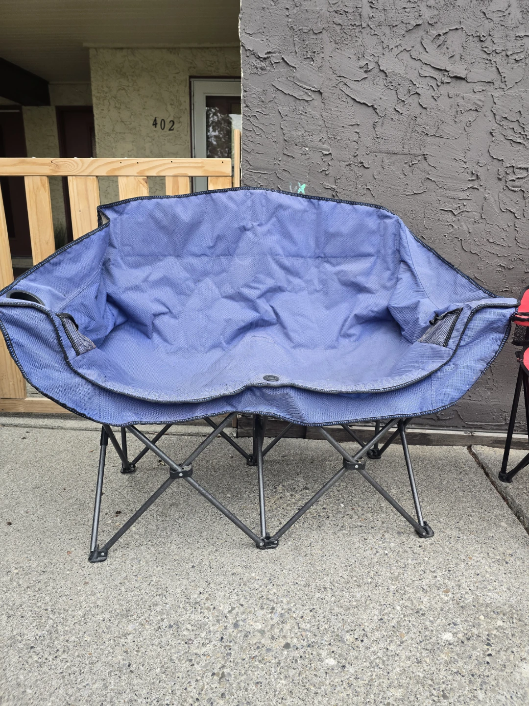 Blue, foldable double camping Ozark Trail camping chair - photo 3