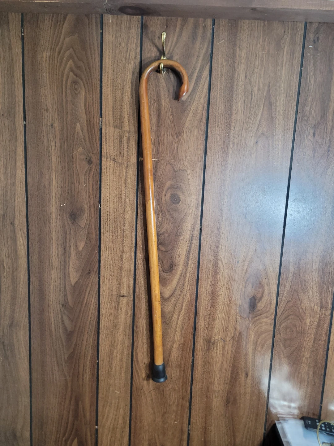 Wooden Walking Cane 34.5" Long