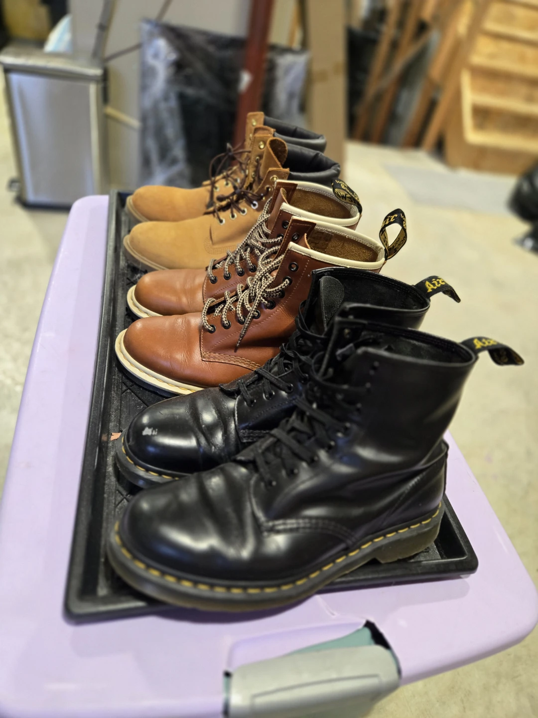 Dr. Martens Black Leather Boots 10 US - photo 2