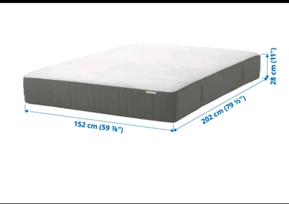IKEA HAUGSVAR Queen Mattress + box spring