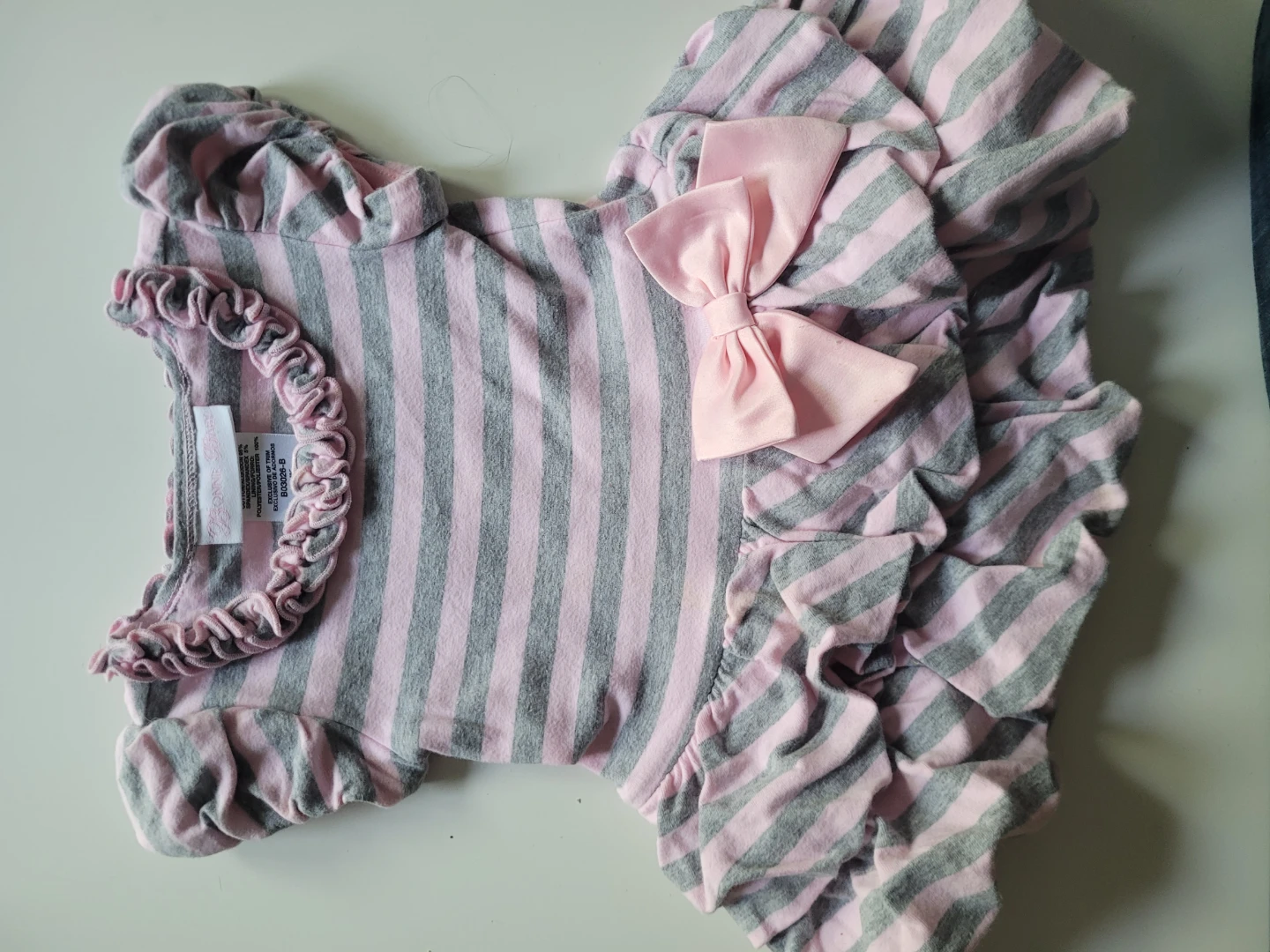 9M Pink and Grey Striped dress