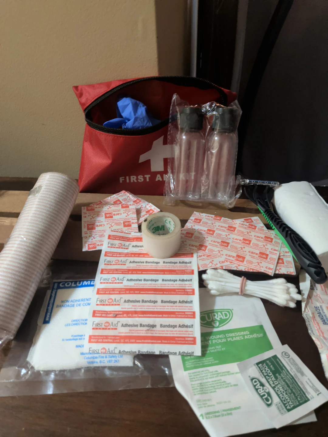 First Aid Kit with Bandages, Gauze, and More