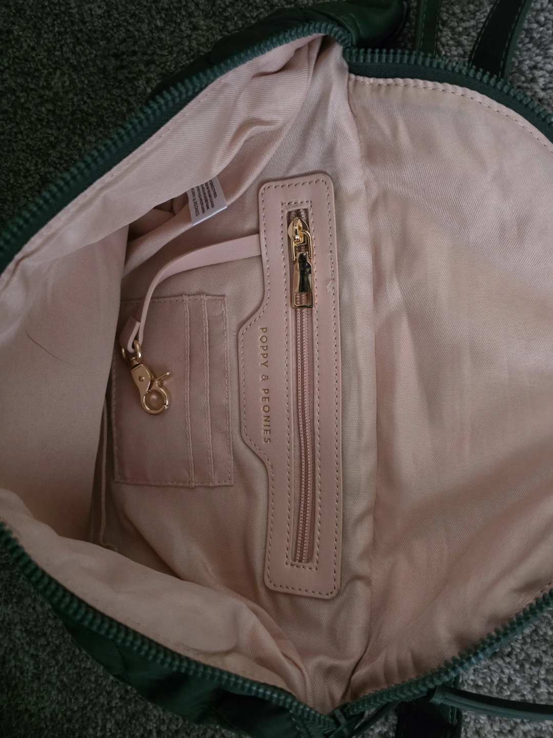 Poppy & Peonies Quilted Sidekick Bag - Heritage Green - photo 3