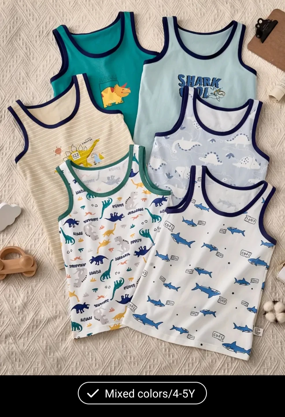 Kids' Tank Tops - Mixed Colours - Size 4-5Y - photo 3