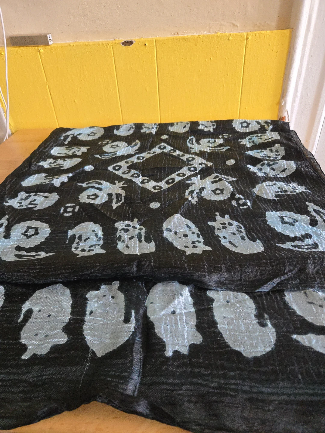 Black and Blue Patterned Scarf - photo 2