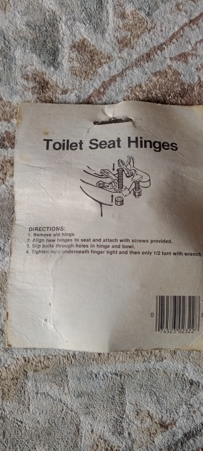 Sears Toilet Seat Hinges with Hardware - photo 2