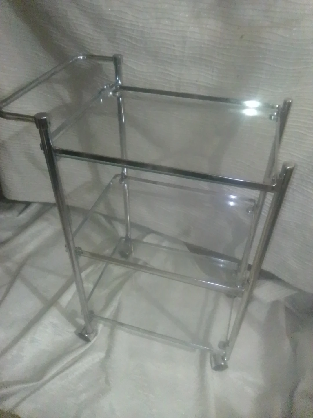 Glass and Chrome Bar Cart