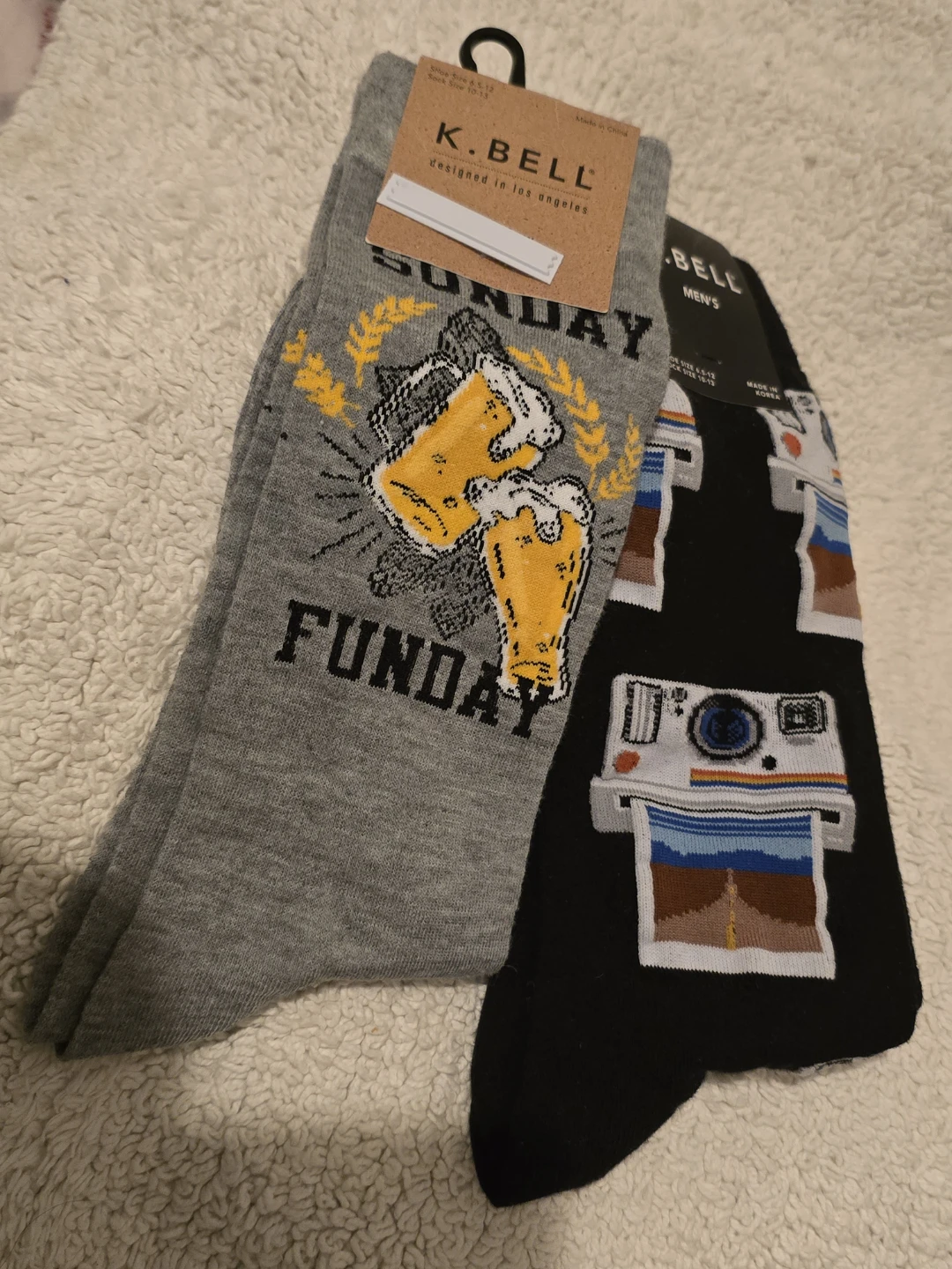 2 Pair of K. Bell Men's Socks - Size 10-13 - photo 3