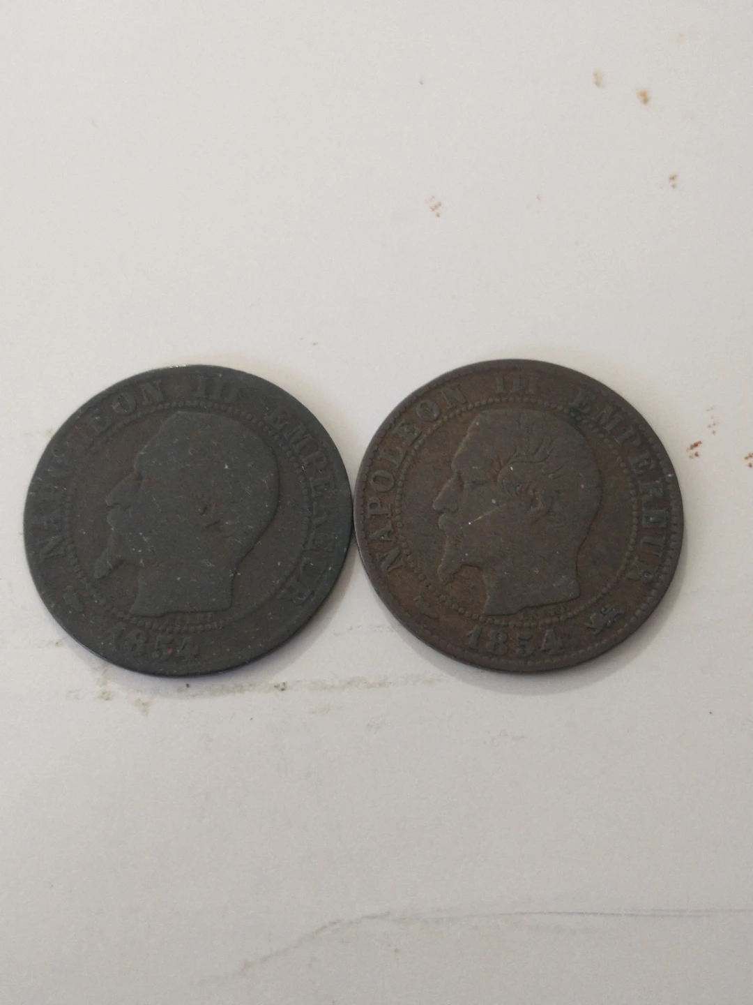 1853-1857 Napoleon III French Empire coins x8 - photo 3
