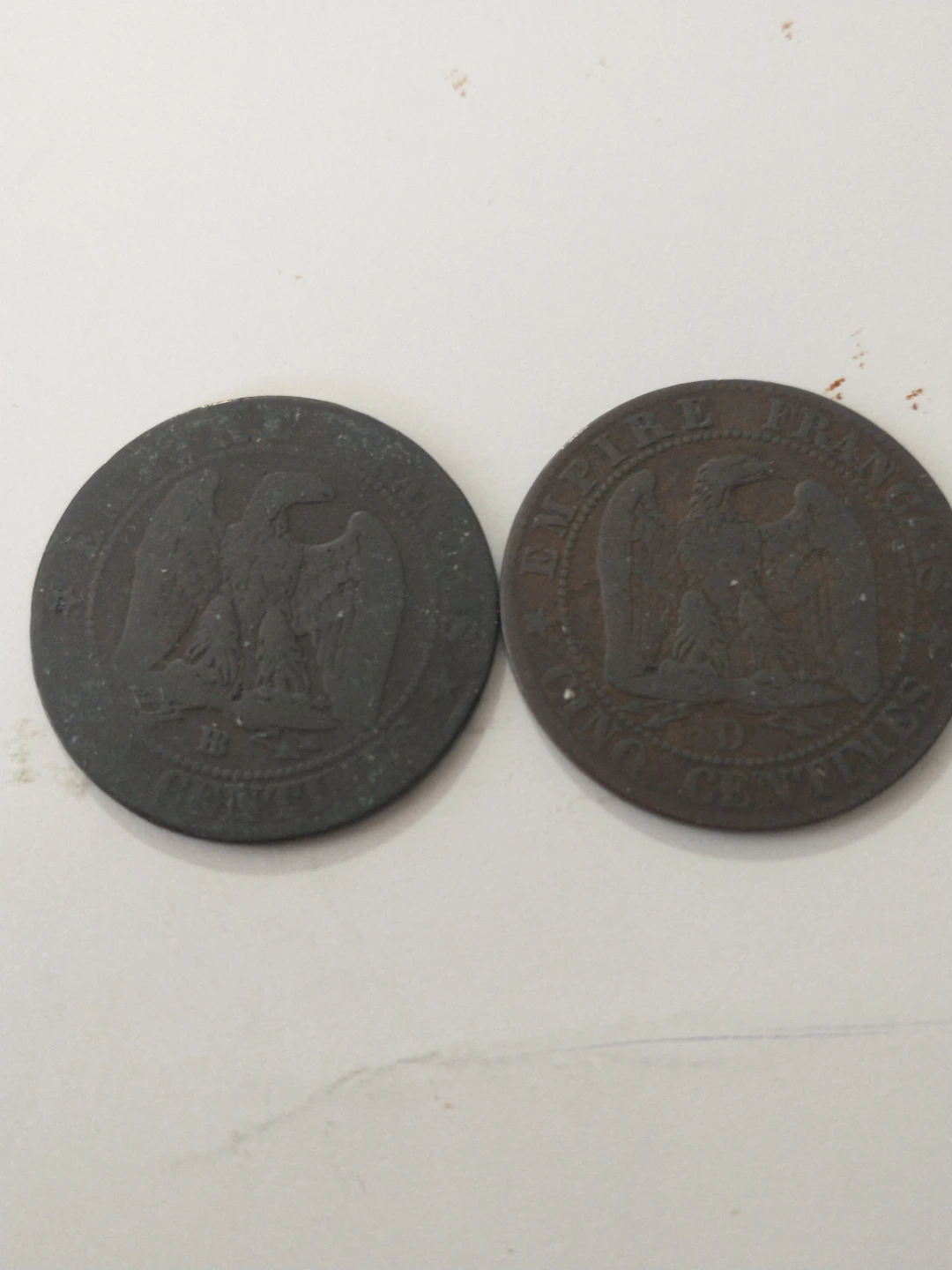 1853-1857 Napoleon III French Empire coins x8 - photo 4