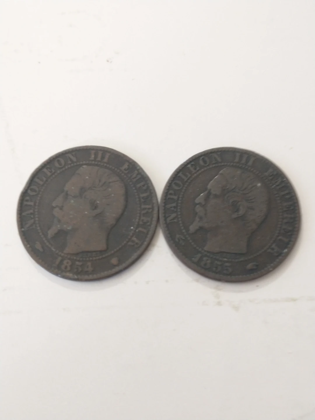 1853-1857 Napoleon III French Empire coins x8 - photo 5