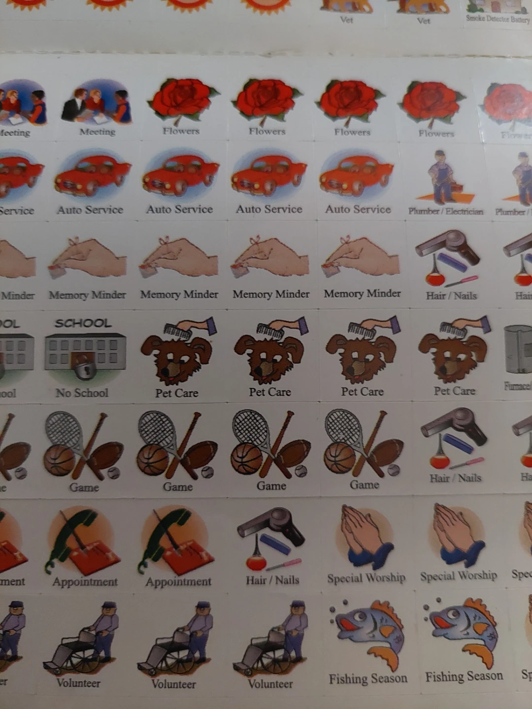 Vintage Agenda Event and Reminders sticker sheet - photo 2