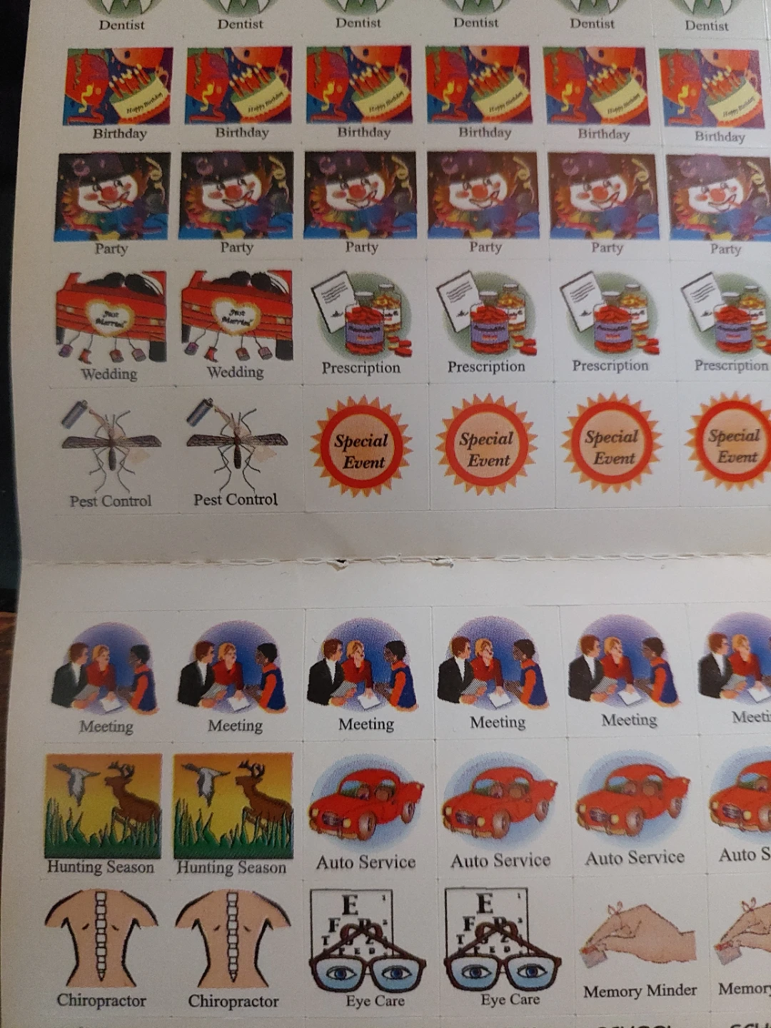 Vintage Agenda Event and Reminders sticker sheet - photo 3