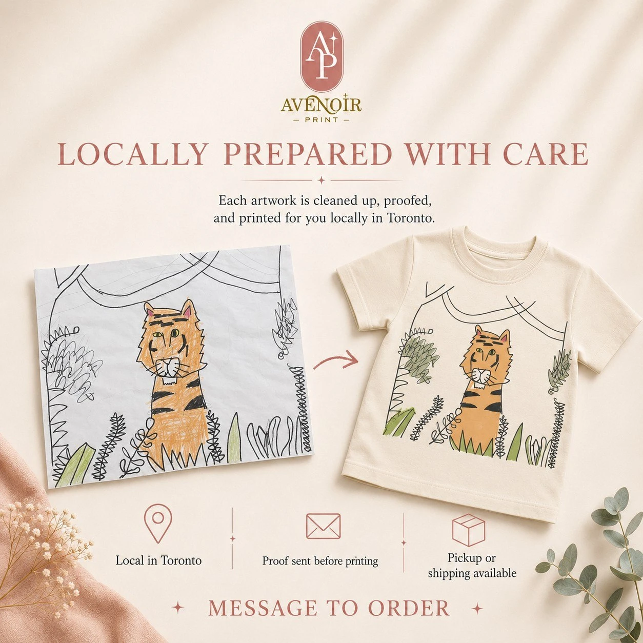 Custom Kids Drawing T-Shirts