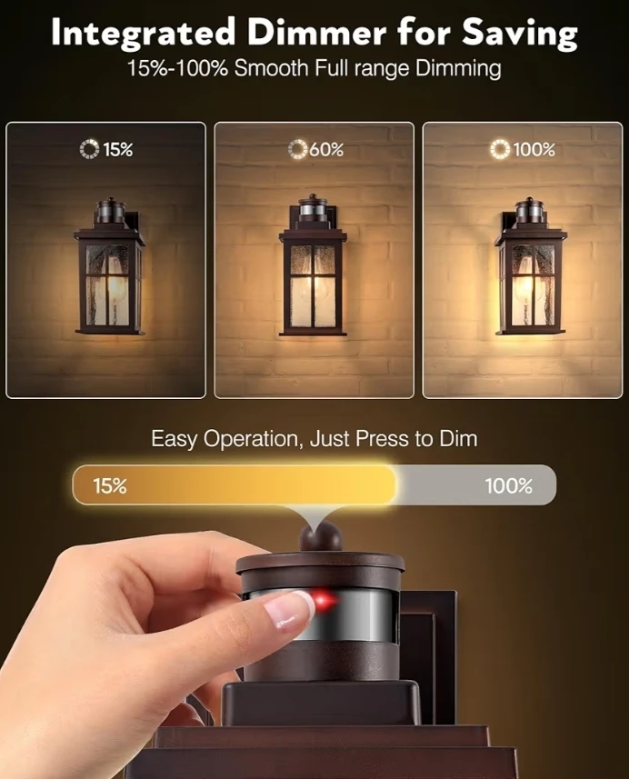 Outdoor Motion Sensor Wall Light Fixture - photo 3