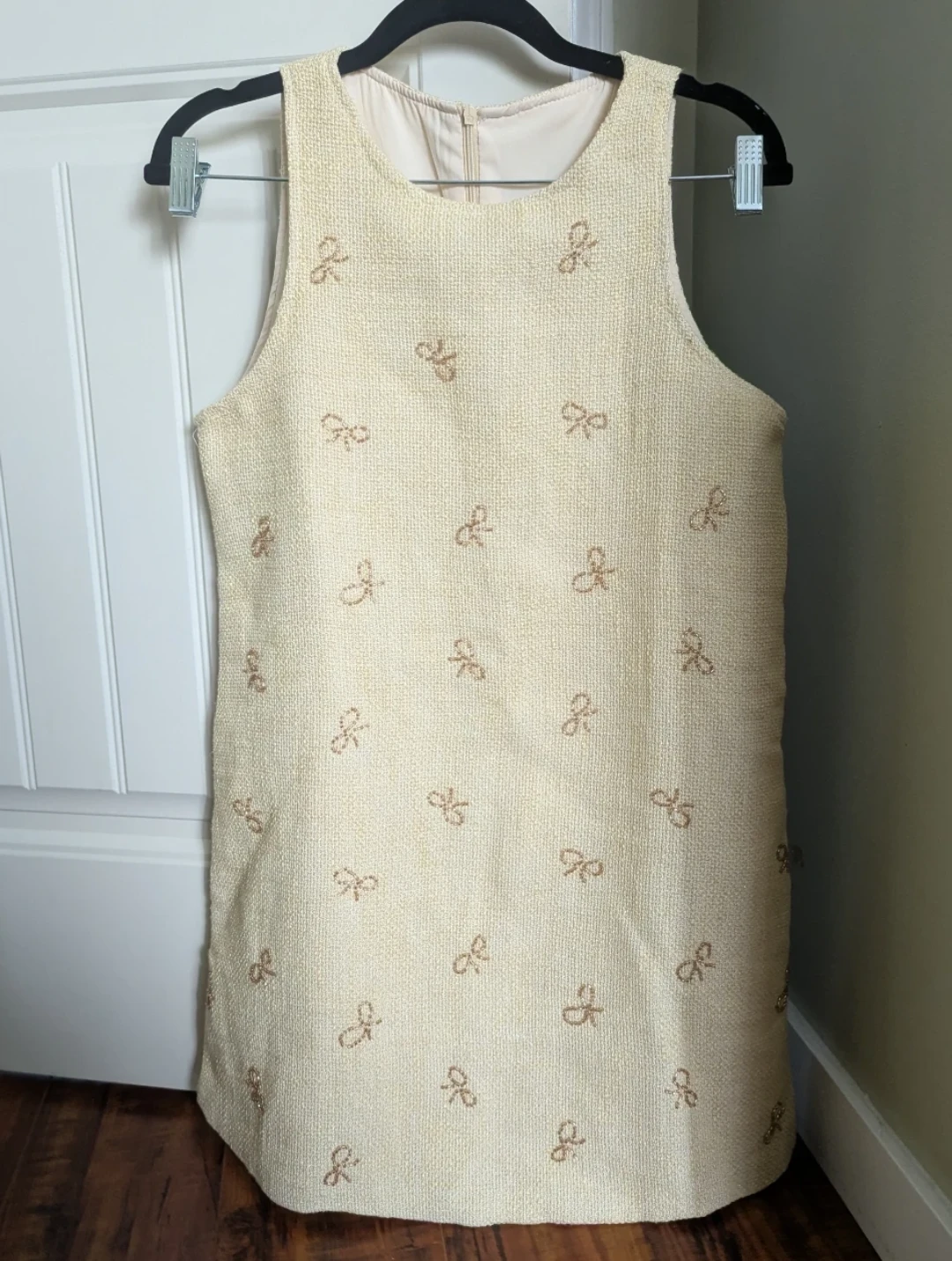Cream Bow Detail Sleeveless Dress