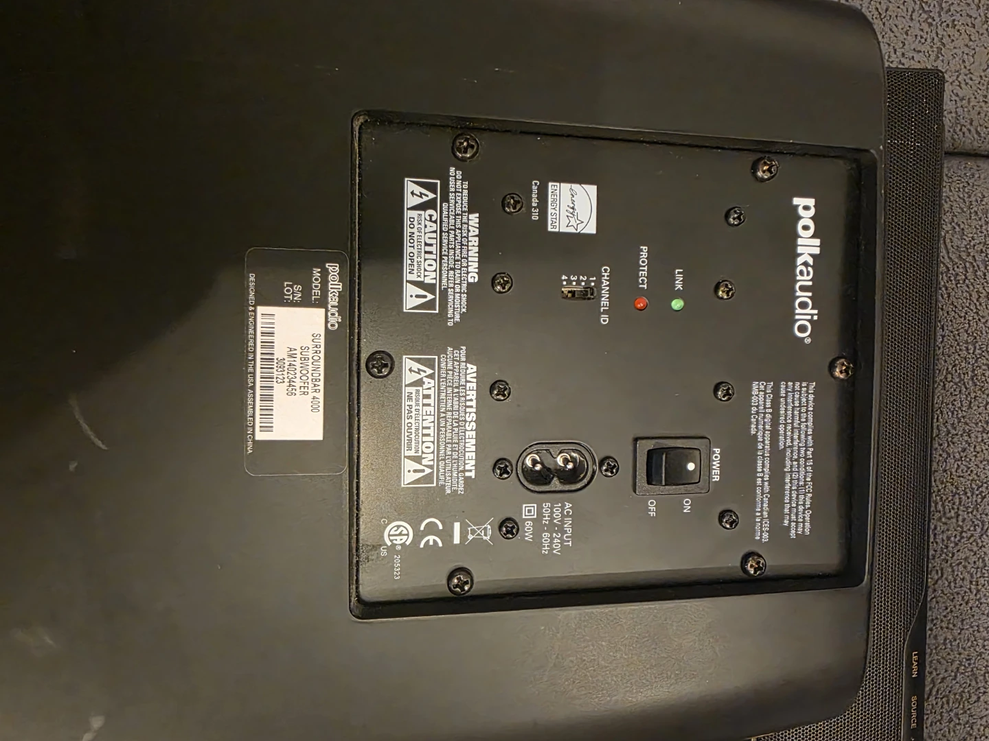 Polk Audio Soundbar 400 with Subwoofer - photo 2
