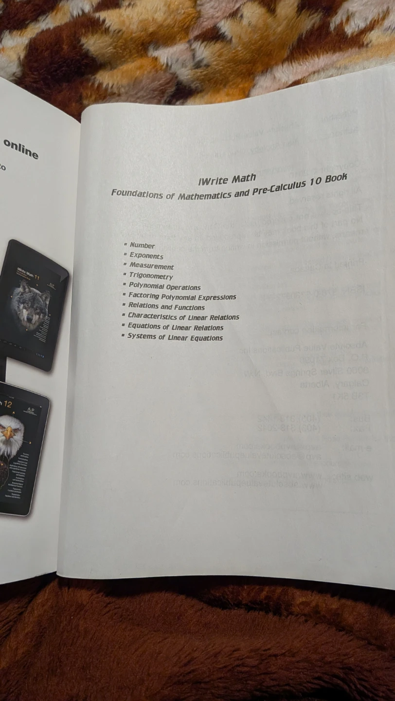 iWrite Math 10: Foundations of Mathematics and Pre-Calculus Book - photo 4