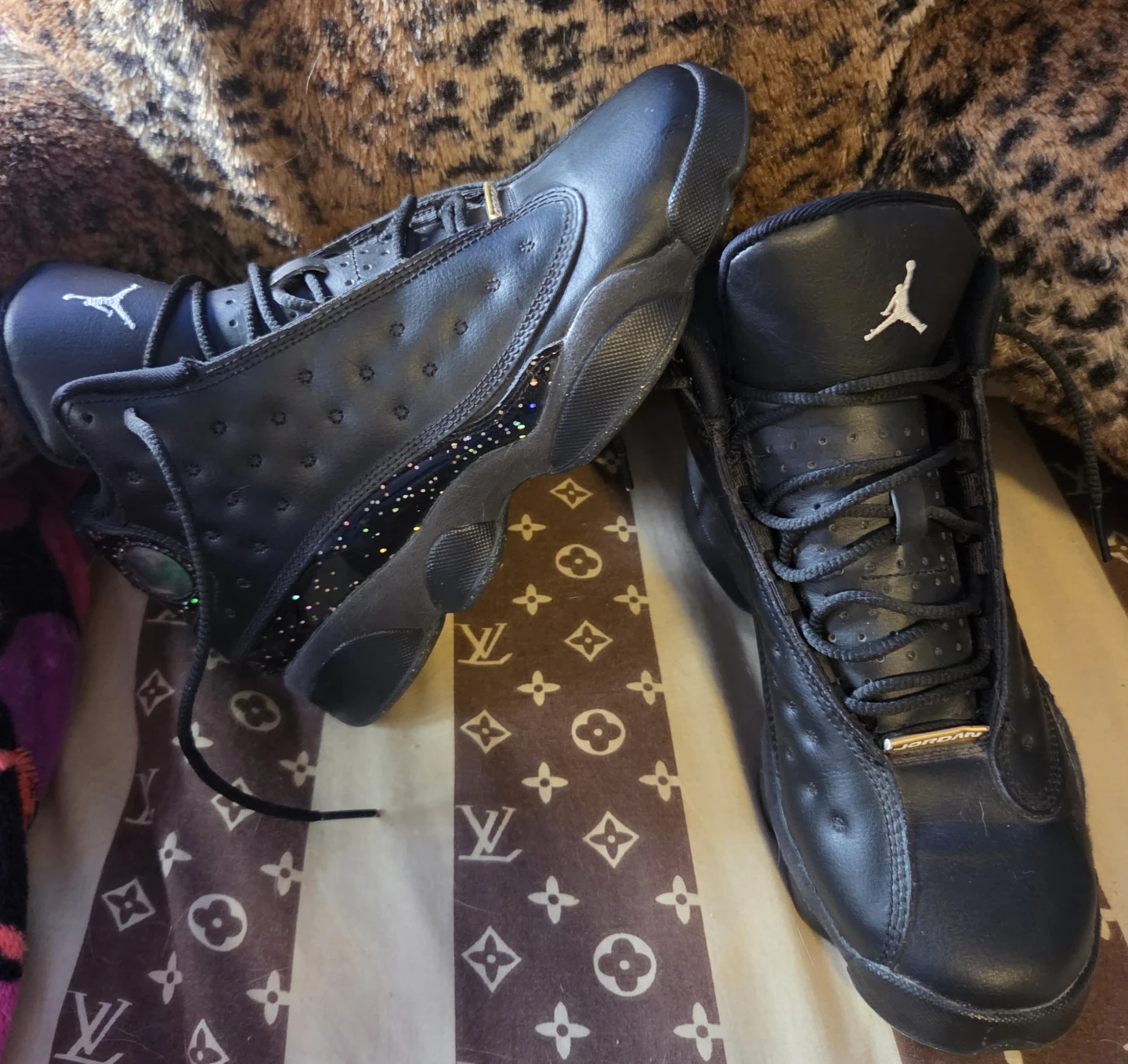 Air Jordan 13 Retro Black Glitter Sneakers