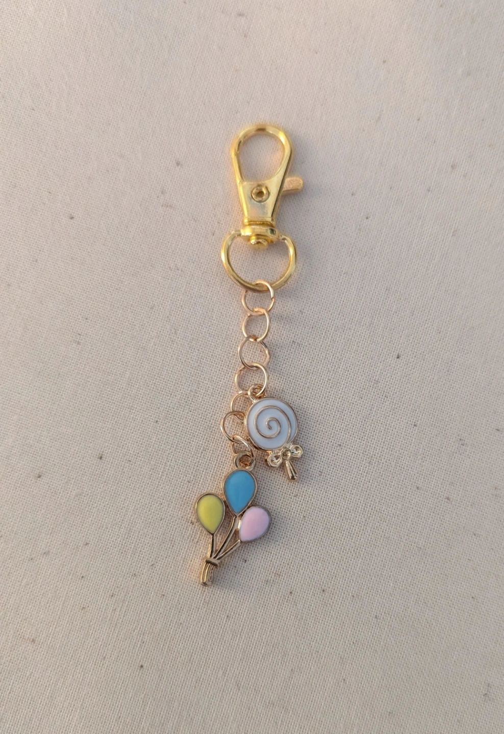 Balloon & Candy keychain charm