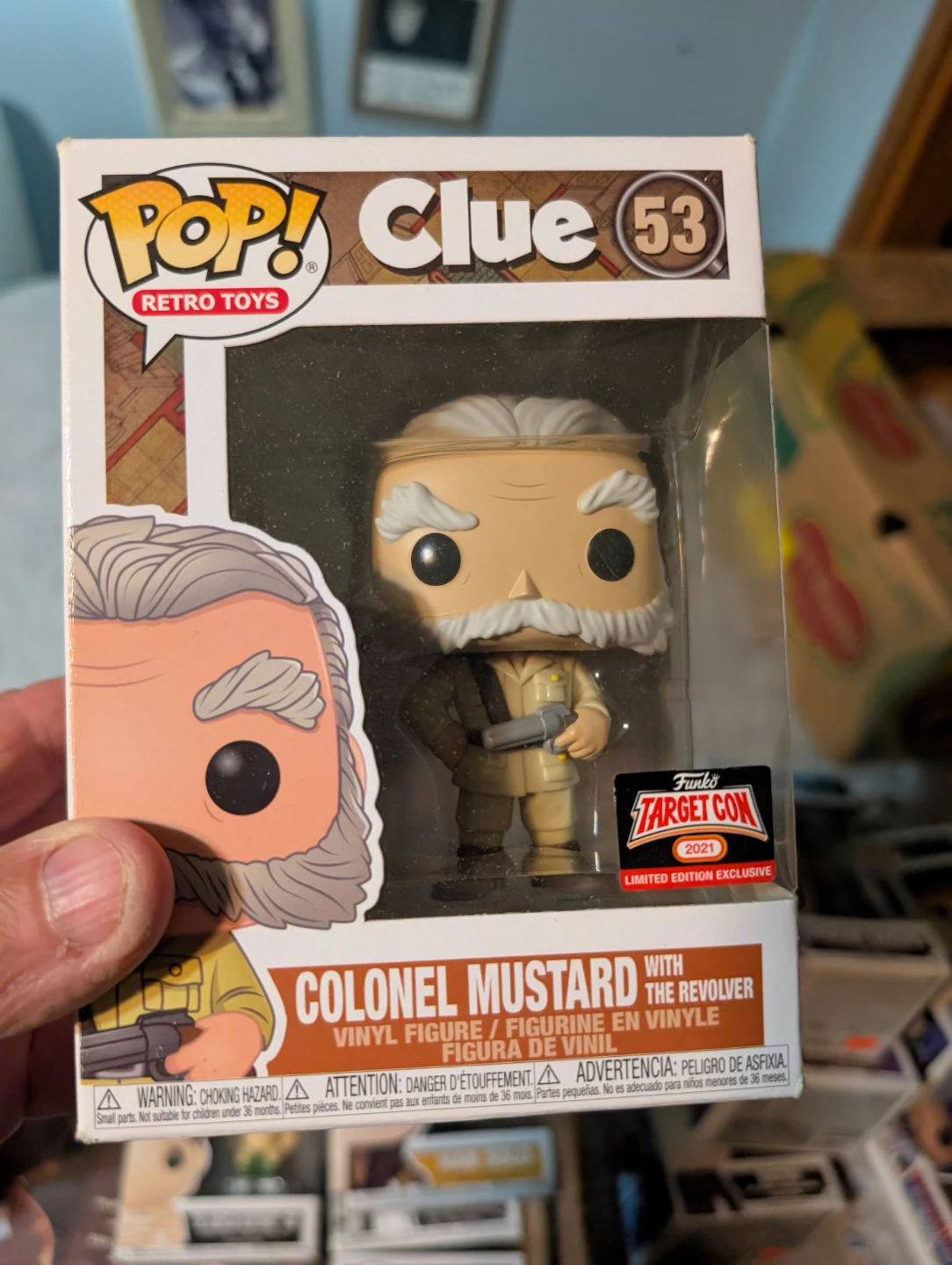 Funko Pop! Clue Colonel Mustard  Revolver  Exclusive Lot of 2
