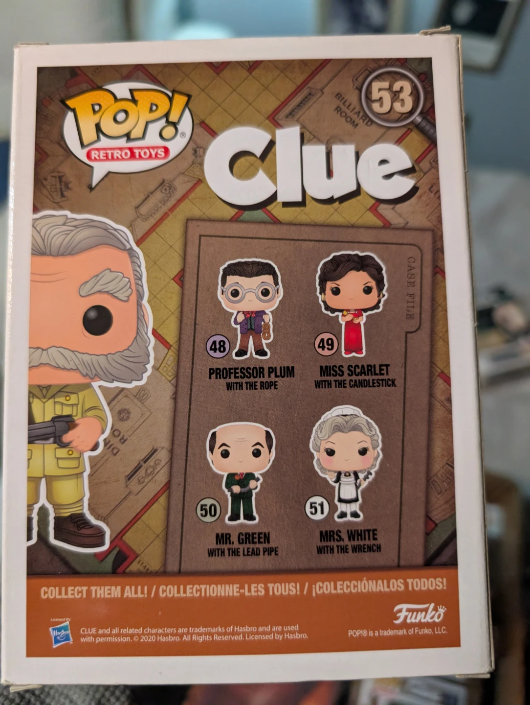 Funko Pop! Clue Colonel Mustard  Revolver  Exclusive Lot of 2 - photo 3