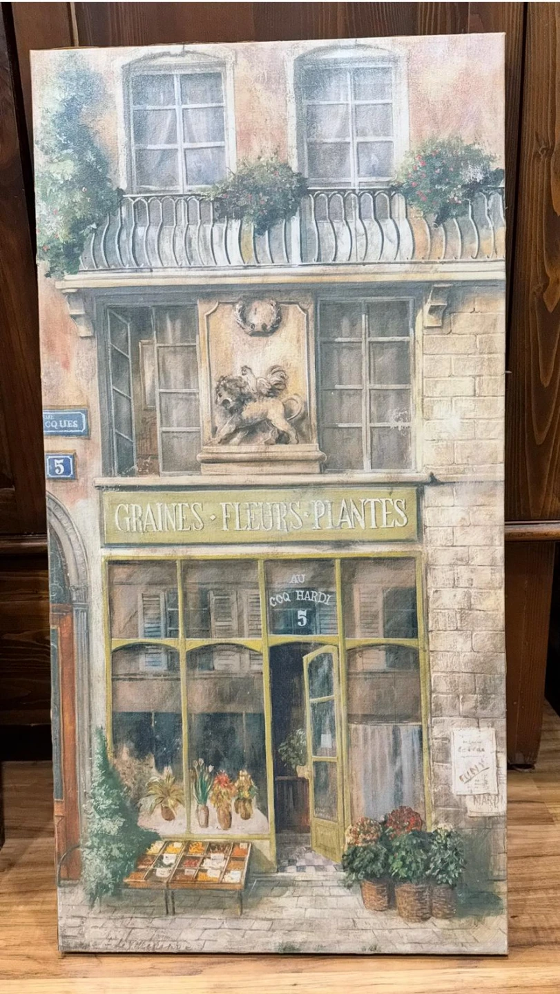 Wall Art - French Flower Shop Scene